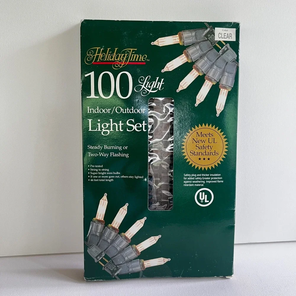 Holiday Time 100 Light Indoor Outdoor Mini Light Set Clear 44ft SH-100/2W